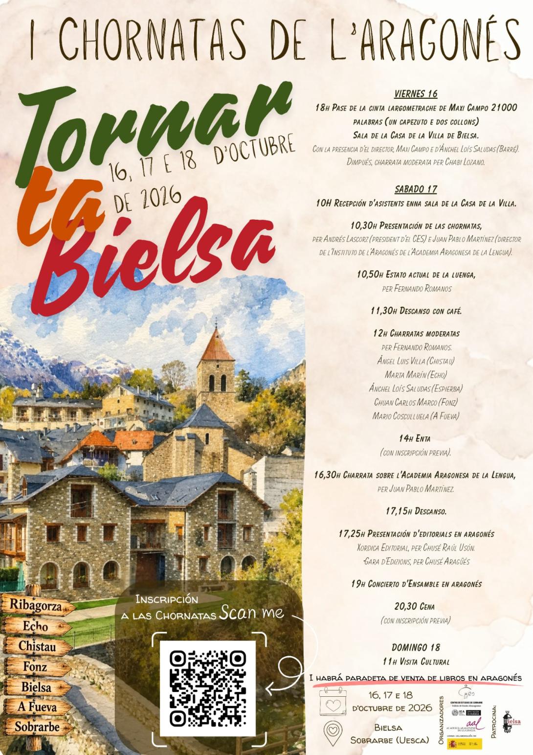 Programa d'as I Chornatas de l'Aragonés
